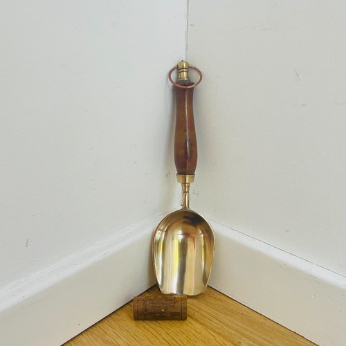 Antique cast brass sugar scoop - antique,