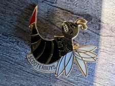 Vintage Vespa wasp Scooterboys Scooter Motorcycle pin badge