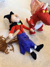 Room on the Broom Witch & Dragon Plush Toys – Julia Donaldson Aurora – Ex Cond