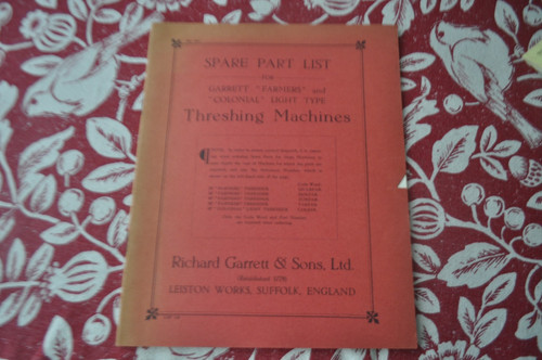 Richard garrett spareparts - garrett,
