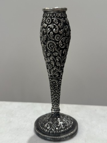 Indian silver kutch posey - kutch, vase
