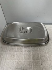 Vintage Old Hall stainless steel 2 Section Serving dish  Inc lid by Robert Welch