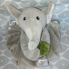 ASPEN SAFARI ELEPHANT GREY RATTLE COMFORT BLANKET COMFORTER BLANKIE SOOTHER BABY