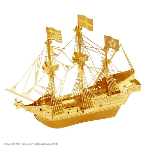 Golden hind model - golden, metal