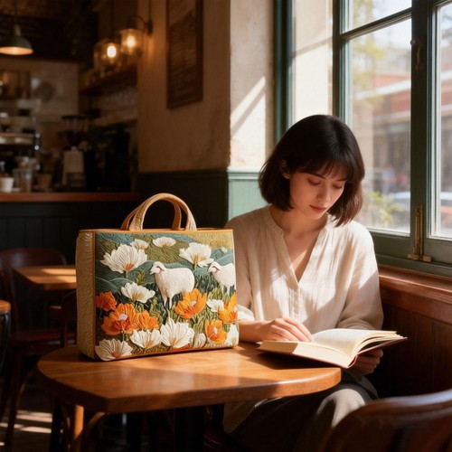 Quilted tote bag for women - for,