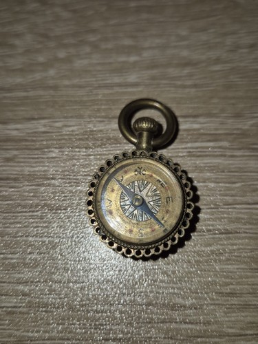 Antique watch fob compass - watch,