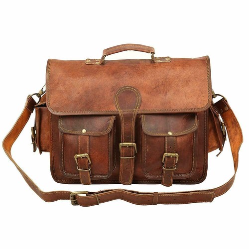 Leather vintage laptop - leather,