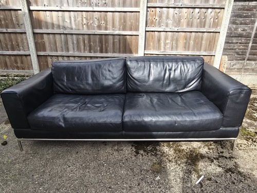 Ikea arild seater sofa black - ikea,