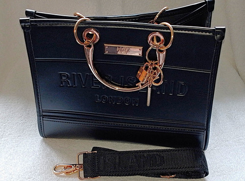 River island black embossed - island,