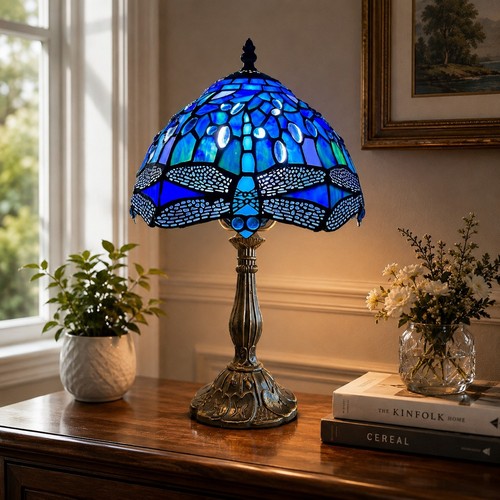 Tiffany style table - table, lamp