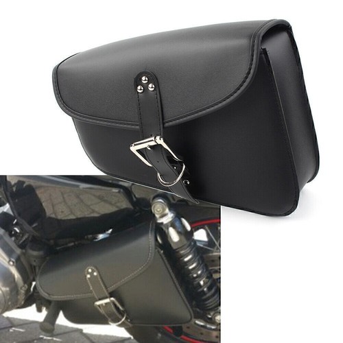 Left side leather saddlebag - left, pu