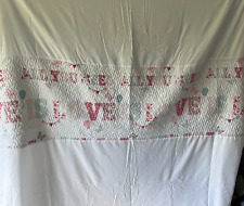 Matalan Love White King Size Bedding Set With Bed Runner Pink Floral Butterflies