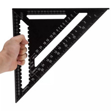 30CM 12" ROOFING SPEED SQUARE ALUMINIUM RAFTER ANGLE MEASURE TRIANGLE GUIDE TOOL