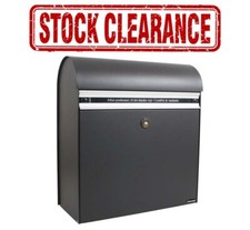 Wall Mounted Post Box Lockable Outdoor Allux KS200 in Anthracite - Grade B