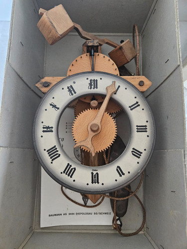 Wooden clock baumann buco 1320 - wooden,