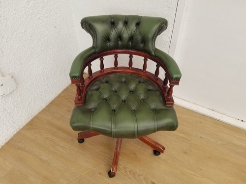 Vintage green leather - green,