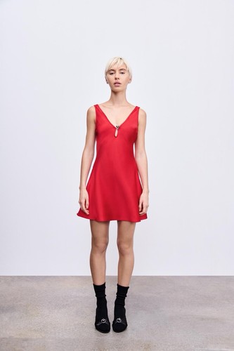 Zara satin short dress - zara,