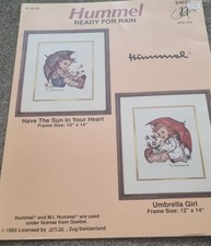 CROSS Stitch CHARTs Hummel READY FOR RAIN 84038 Sun In Your Heart Umbrella Girl
