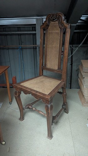 Antique carved chair open