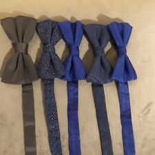 New Bow Ties Bundle Job Lot 5 Colours In Photos Pre Tied NWOT Adjustable
