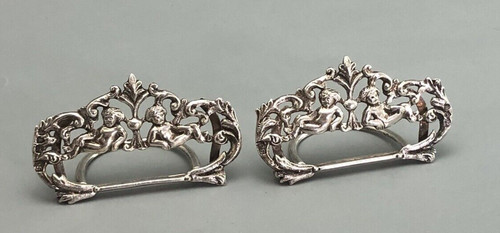 Victorian silver menu holders - victorian,