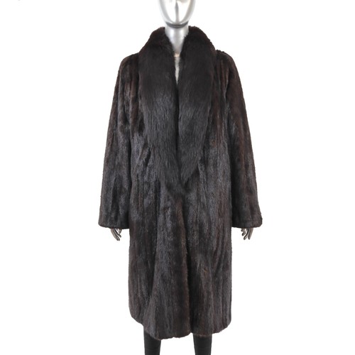Black mink coat - coat, with