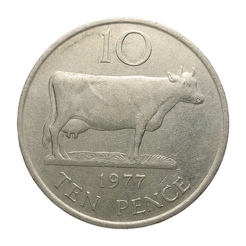 1977 guernsey pence coin - guernsey,