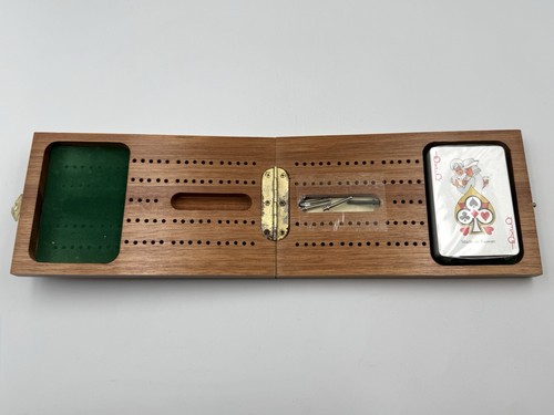 Vintage wooden cribbage board - vintage,