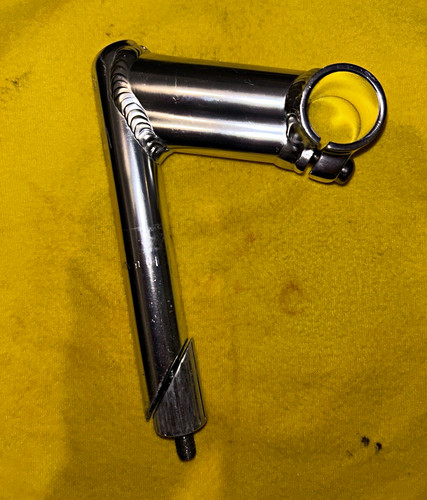 Silver steel quill bike stem - silver,