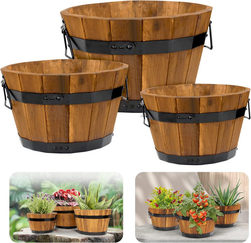 Set wooden flower - wooden, boxes