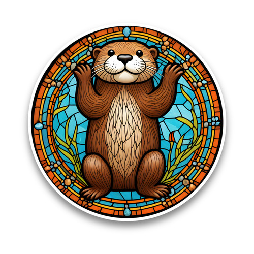 Cute otter woodland animal - otter,