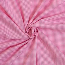 Gingham Polycotton Fabric 1/8" inch check Dress Craft 114cm / 45" wide per 1m