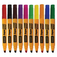 BLACK BLUE RED GREEN Marker Pens LUXOR 997 Super Chisel Thin Thick Tip Non Toxic