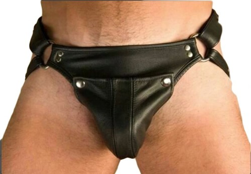 Men leather thong slip - leather,