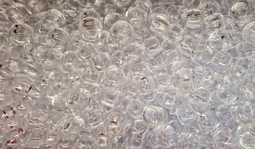Clear transparent pony beads - transparent,