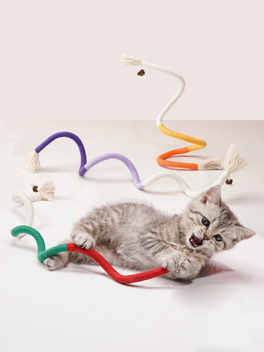 Catnip rope cat - cat, teeth