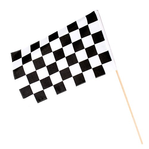 Racing polyester hand flag - hand,