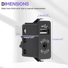 AUX Input Socket Switch USB For BMW E81 E87 E90 F10 F12 E70 E82 F10 84109237653