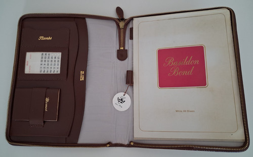 Vintage leather writing case - vintage,