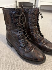 Dune Leather Lace Up Snake