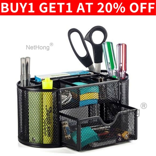 Metal mesh desk - mesh, organiser