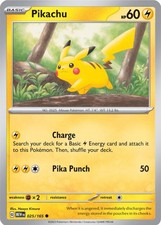 Pikachu 025/165 Common Scarlet