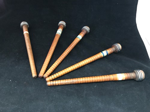 Vintage wooden spools - vintage, textile