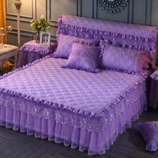 1x Lace Floral Bed Skirt Dust