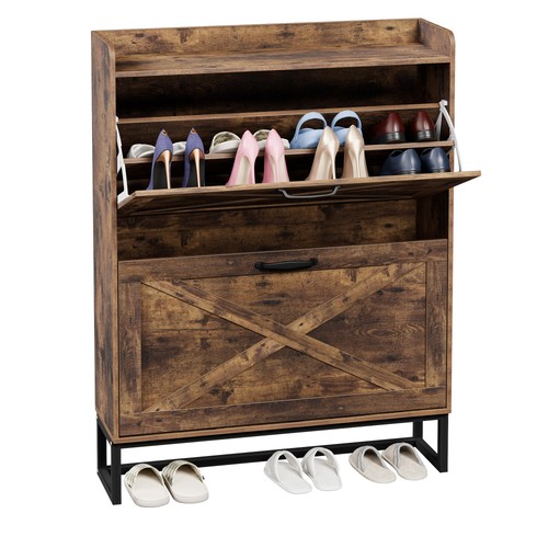 Shoe storage cabinet flip - shoe, w/2