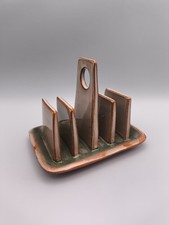 Campden Pottery Vintage Handmade Studio Pottery Glazed Signed Toast Rack RARE