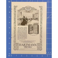 Vintage Print Ad Hartman Wardrobe Steamer Trunks Racine WI Ship Sketch 10 x 6.5"