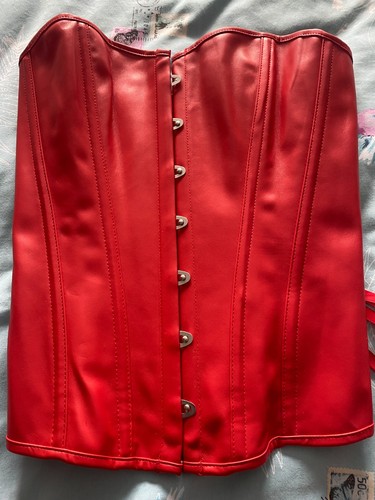 Faux leather corset - faux,
