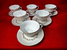 Royal Doulton FAIRFAX - TC 1006 : Set x 6 Tea  Cups & Saucers : Ex Cond