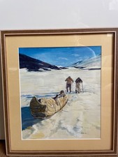 Vintage original gouache